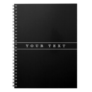 Stylish Simple Text & Thin Stripes Notebook