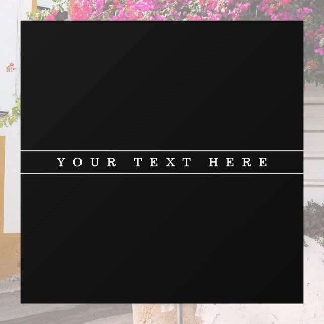 Stylish Simple Text & Thin Stripes Window Cling (Creator Uploaded)