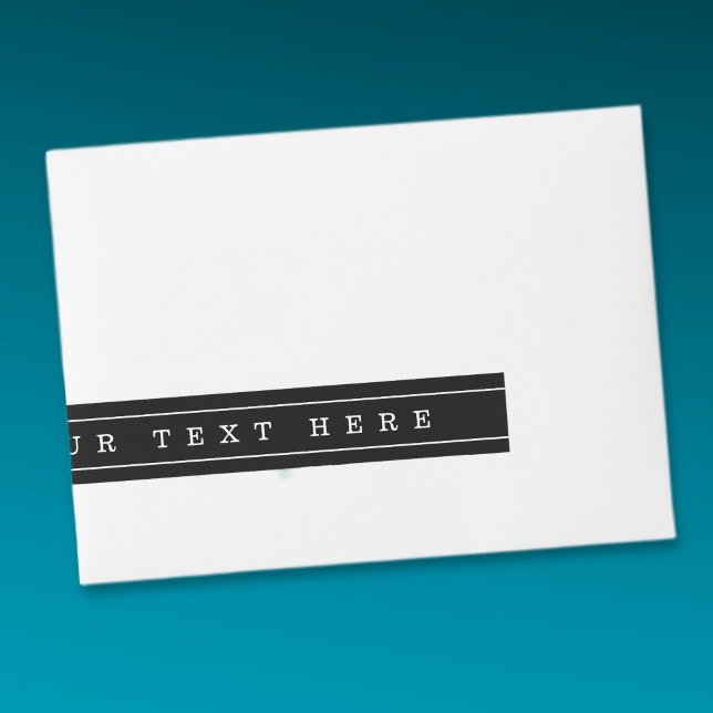 Stylish Simple Text & Thin Stripes Wraparound Address Label (Creator Uploaded)