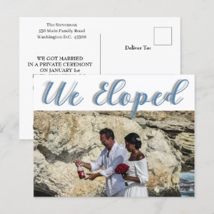 Stylish Simple Trendy Photo Elopement Announcement