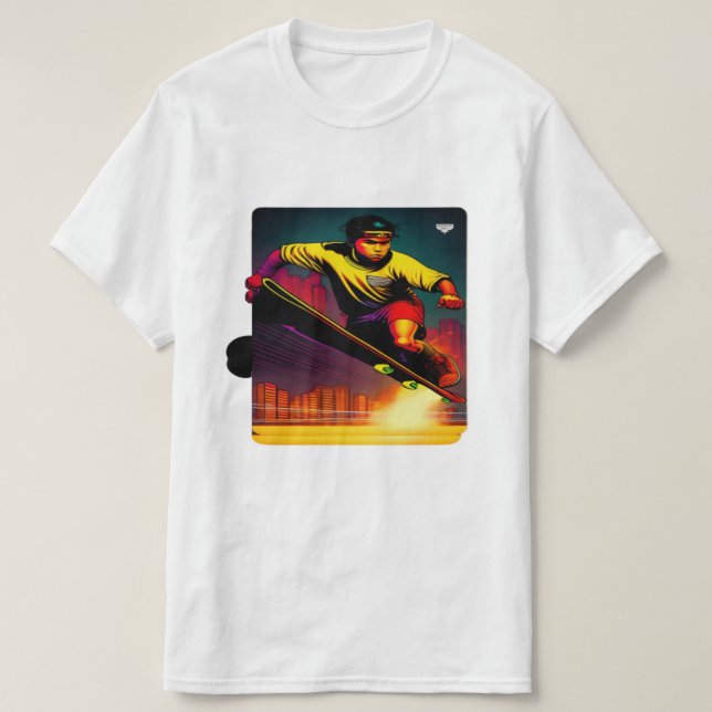 Stylish Skateboarder Lover T-Shirt | Unique Street (Design Front)