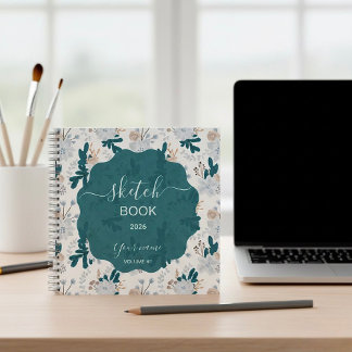 Stylish Sketchbook with Nature-Inspired Designs Notebook