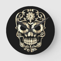 Stylish skull clock