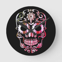 Stylish skull clock