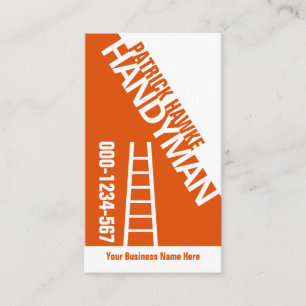 Stylish Slanting Handyman Ladder Business Card