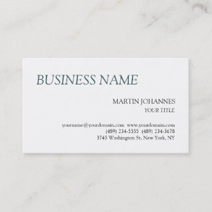 Stylish Slate Grey Black White Business Card