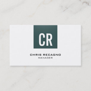 Stylish Slate Grey Stripe White Business Card