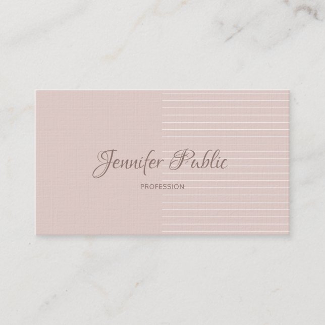 Stylish Sleek Design Elegant Colours Luxury Trendy Business Card (Front)
