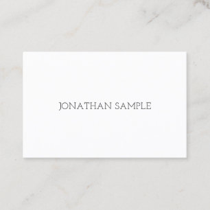 Stylish Sleek Design Modern Trendy Plain Luxury Business Card