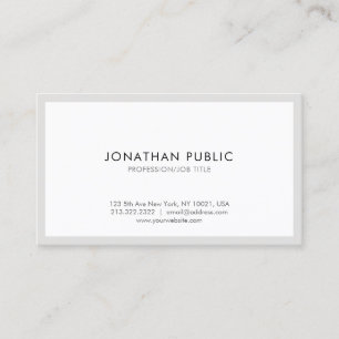 Stylish Sleek Modern Elegant Minimalist Graceful Business Card