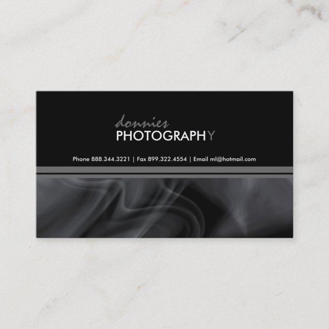 Stylish Smoky Business Card (Front)