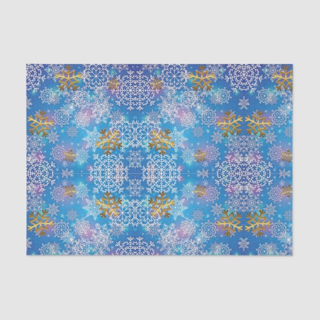 Stylish Snowflake Tissue Paper (Front)