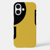 Stylish Solid Black Shaped on Metallic Gold