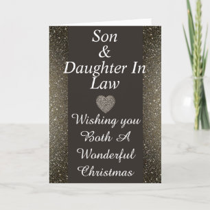 Stylish  son & daughter In law Christmas card