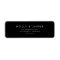 Stylish Sophisticated Black Return Address Label