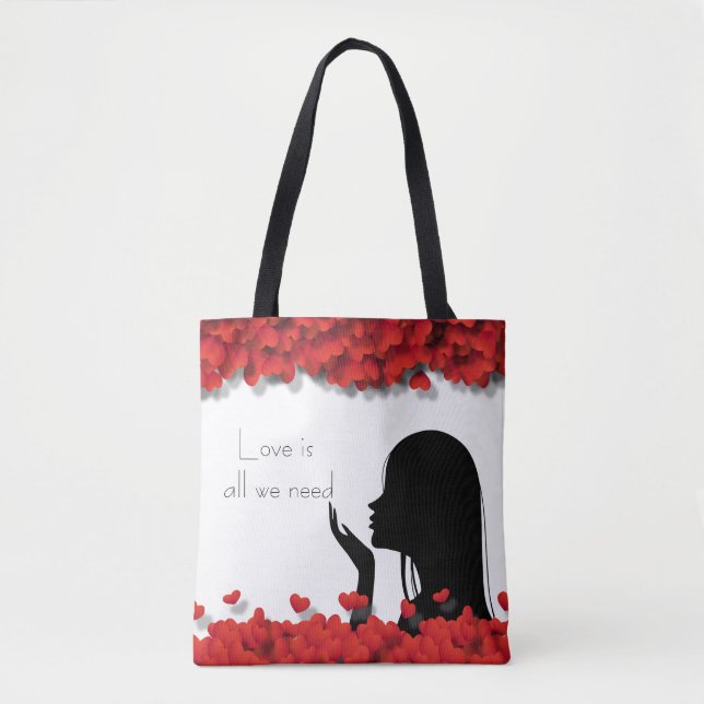 Stylish Sophisticated Feminine Silhouette Tote Bag (Front)