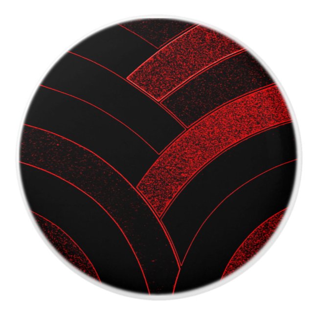 stylish sophisticated modern chevrons ceramic knob (Front)