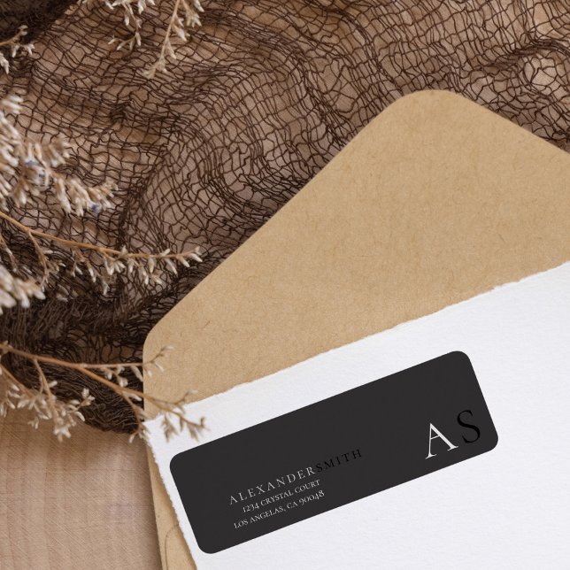 Stylish & Sophisticated Monochrome Return Address  (Creator Uploaded)