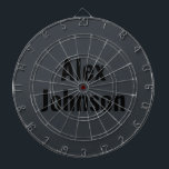 Stylish & Sophisticated Onyx Black Monogram Dartboard<br><div class="desc">A perfect fusion of aesthetics and style. This design showcases a sleek and modern onyx colour background with an elegant darker black shade for your name, creating a striking and sophisticated monogram design. Customise them with your name or any preferred text, transforming them into a one-of-a-kind representation of your unique...</div>