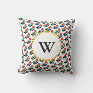 Stylish SOUTH AFRICA Blessed Nation Monogram Cushion