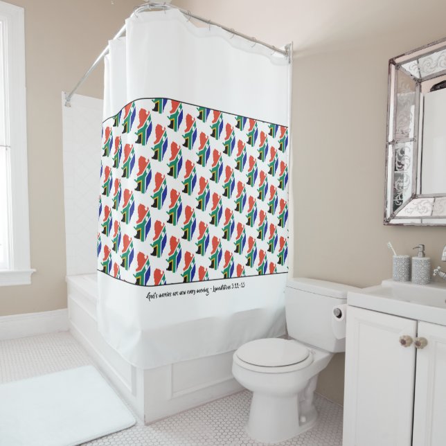 Stylish SOUTH AFRICA God's mercies Lam 3:23 Shower Curtain (In Situ)
