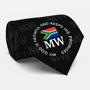 Stylish SOUTH AFRICA Monogram Tie