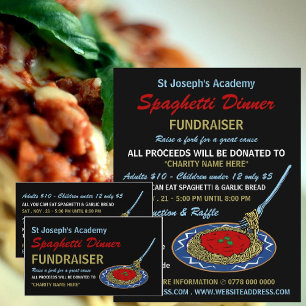 Stylish Spaghetti Dinner Fundraiser Event Flyer