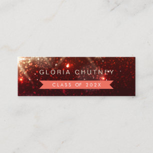 Stylish Sparkles Student Graduation Name Card