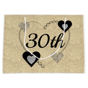 Stylish special birthday gift bag 30th