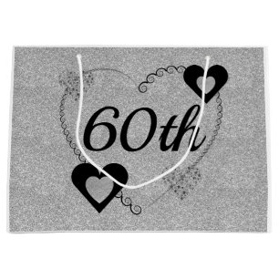 Stylish special birthday gift bag 60th