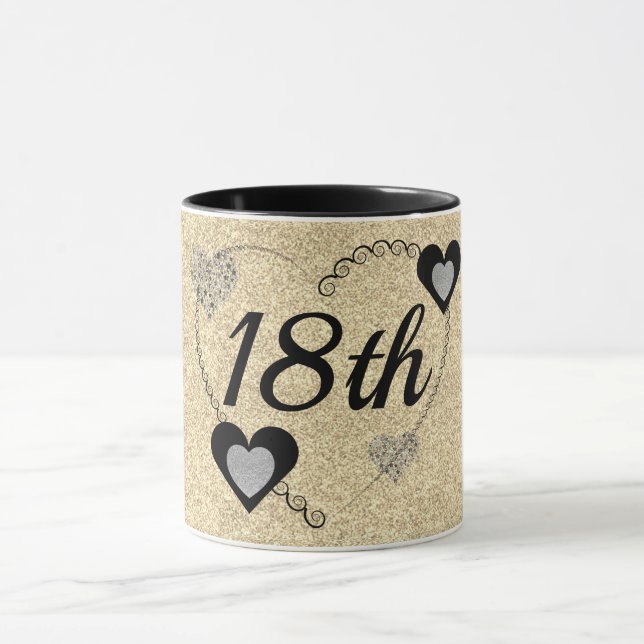 Stylish special birthday mug 18th (Center)