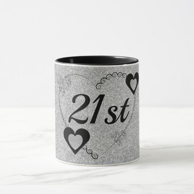 Stylish special birthday mug 21st (Center)