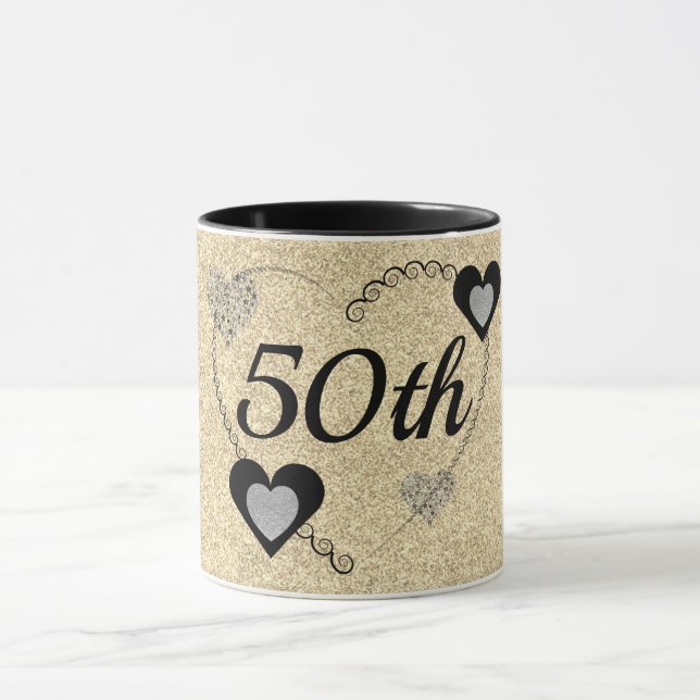 Stylish special birthday mug 50th (Center)
