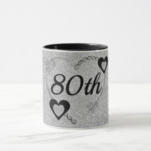 Stylish special birthday mug 80th