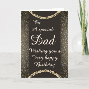 Stylish special dad Birthday card