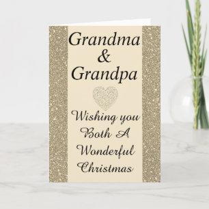 Stylish special Grandma & grandpa Christmas card