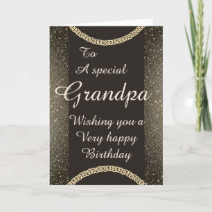 Stylish special grandpa Birthday card
