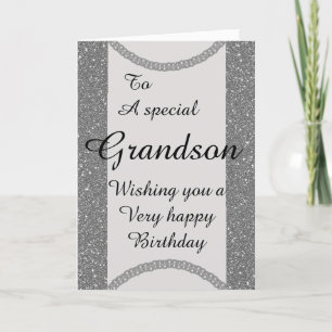 Stylish special grandson Birthday card