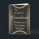 Stylish special grandson Birthday card<br><div class="desc">Stylish special grandson birthday card</div>