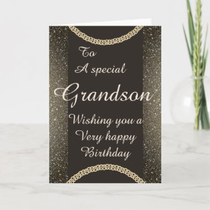 Stylish special grandson Birthday card