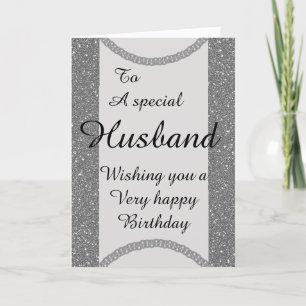 Stylish special husband Birthday card
