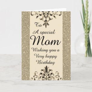 Stylish special mum Birthday card