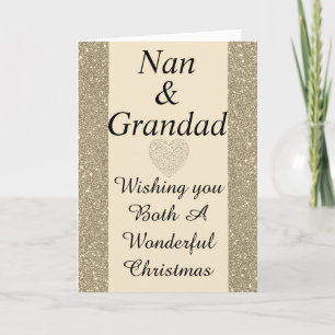 Stylish special nan & grandad Christmas card