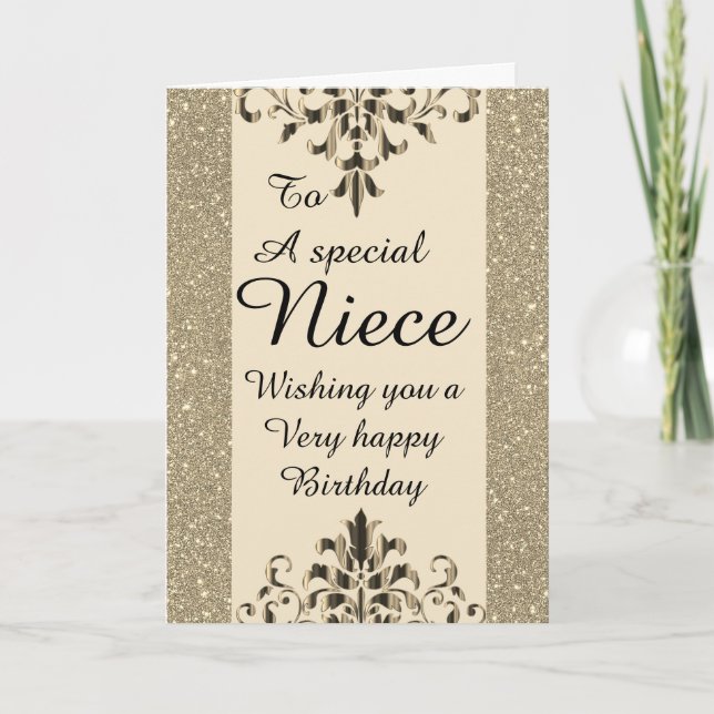 Stylish special niece Birthday card (Front)