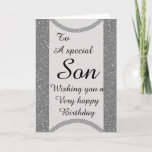 Stylish special son Birthday card<br><div class="desc">Stylish special son birthday card</div>