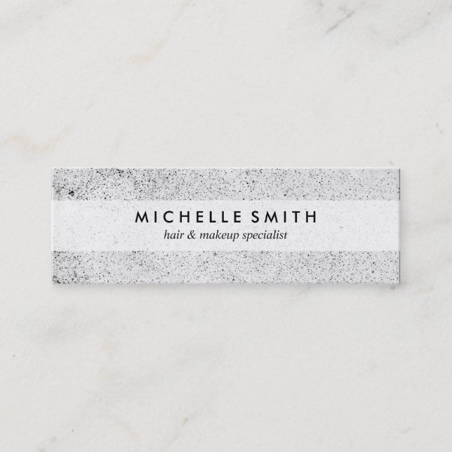 Stylish Speckled Grunge Mini Business Card (Front)