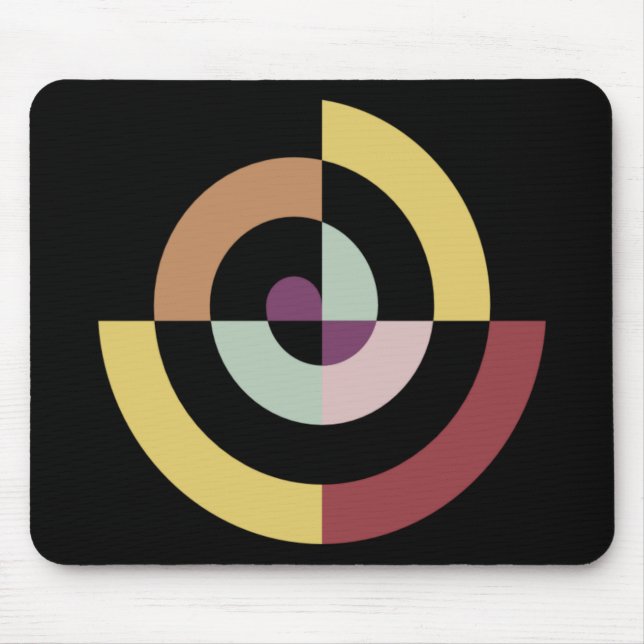 Stylish Spiral Design Mouse Mat (Front)
