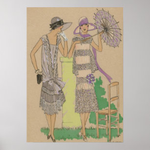 Stylish Spring Flappers, 20's Ladies Poster
