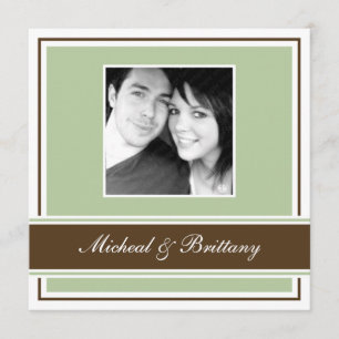 Stylish Square Wedding Engagement Announcement