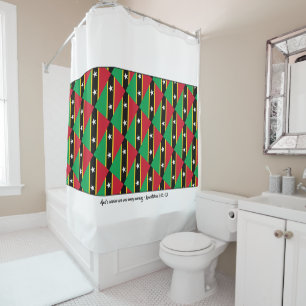 Stylish ST KITTS & NEVIS God's mercies Lam 3:23 Shower Curtain
